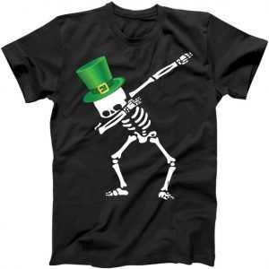 Irish Dabbing Skeleton St. Patrick's Day tee shirt