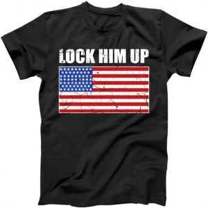 Lock Him Up Resist USA Flag Anti Trump tee shirt