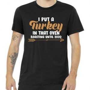 Mens Thanksgiving Pregnancy Announcement for Dad 2020 tee shirt