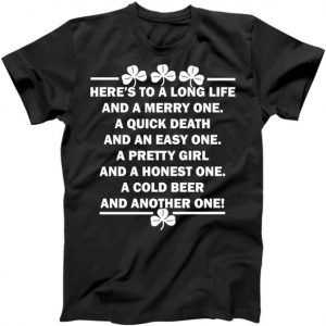 St. Patrick's Day Cold Beer Toast tee shirt