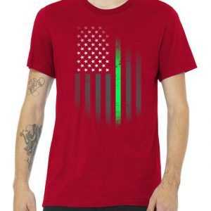 St. Patrick's Day Thin Green Line Flag tee shirt
