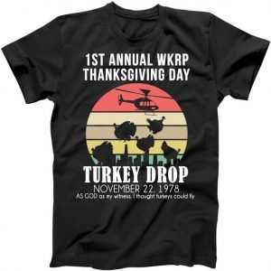 Thanksgiving WKRP Turkey's Drop tee shirt