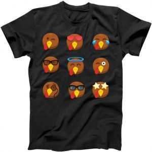 Turkey Emoji's Funny Thanksgiving tee shirt