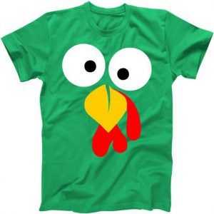 Turkey Face Funny Thanksgiving Day tee shirt