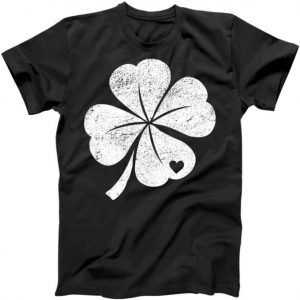 Vintage Irish Clover Heart tee shirt