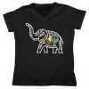 Autism Awareness Elephant Women's V-Neck tee shirt