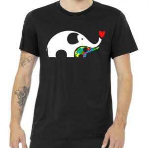 Autism Awareness Mother Baby Elephant tee shirt