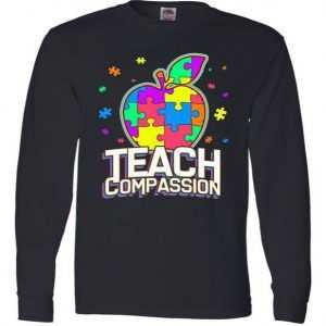 Autism Awareness Teach Compassion Long Sleeve tee shirt