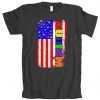 Autism Awareness USA Puzzle Rainbow Flag American Apparel tee shirt