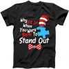 Autism Awareness Why Fit In When You Were Born To Stand Out Puzzle tee shirt