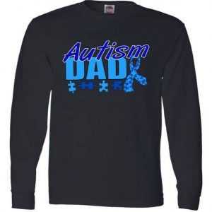 Autism Dad Awareness Ribbon Long Sleeve tee shirt