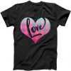 Buffalo Plaid Love Heart Valentines Day tee shirt