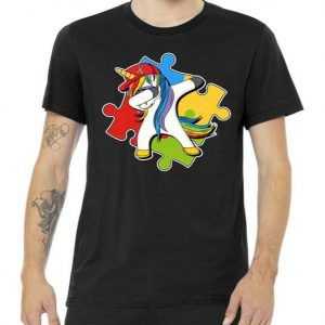 Dabbing Unicorn - Autism Awareness tee shirt