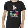 Floss Like a Boss Unicorn Rainbow tee shirt