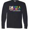 Give A Hoot Autism Awareness Long Sleeve tee shirt