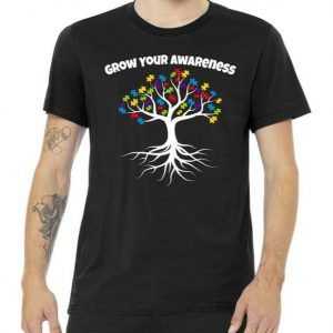 Grow Your Awareness Tree Roots tee shirt