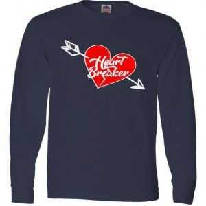 Heart Breaker Valentine's Day Broken Heart Arrow Long Sleeve tee shirt