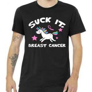 Suck It Breast Cancer unicorn tee shirt