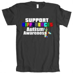 Support Differences Autism Awareness American Apparel tee shirt