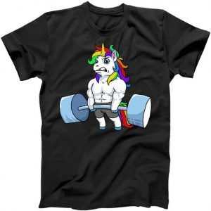 Unicorn Lifting Weights tee shirt