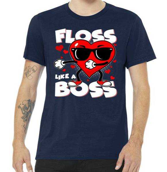 Valentine Floss Like A Boss Heart tee shirt Valentine Floss Like A Boss Heart tee shirt