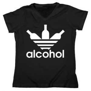 Alcohol Logo Women's V-Neck tee shirt