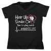 Hair Up Scrubs On Time to Play Cards Women's V-Neck tee shirt