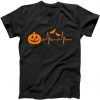 Halloween Pumpkin Heartbeat Pulse tee shirt