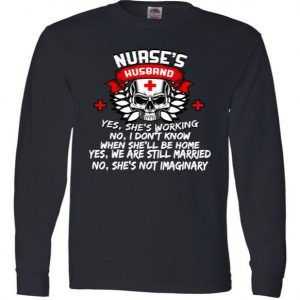 Nurse's Husband Long Sleeve tee shirt