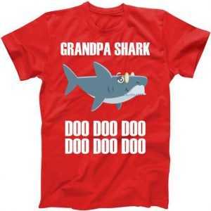 Funny Doo Grandpa Shark tee shirt