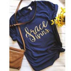 Grace wins tee shirt
