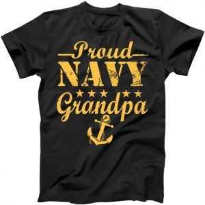 Proud Navy Grandpa tee shirt