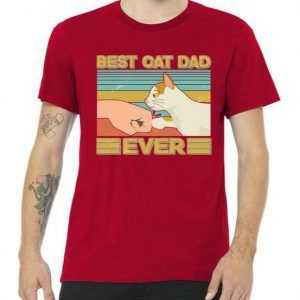 Retro Best Cat Dad Ever tee shirt