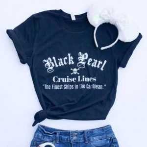 Black pearl cruise lines tee shirt