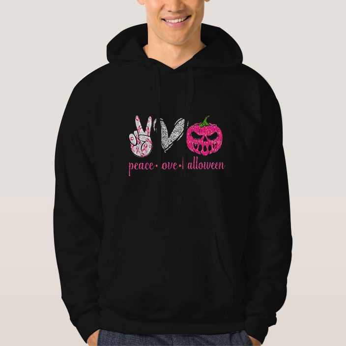 Peace-Love-Halloween-Hooodie-Unisex-Adult-Size-S-3XL Peace-Love-Halloween-Hooodie-Unisex-Adult-Size-S-3XL