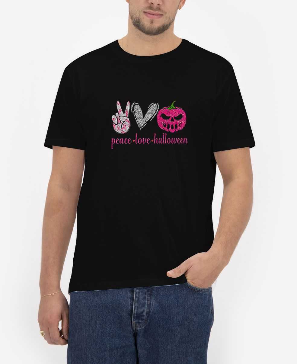 Peace-Love-Halloween-T-Shirt-For-Women-and-Men-S-3XL Peace-Love-Halloween-T-Shirt-For-Women-and-Men-S-3XL