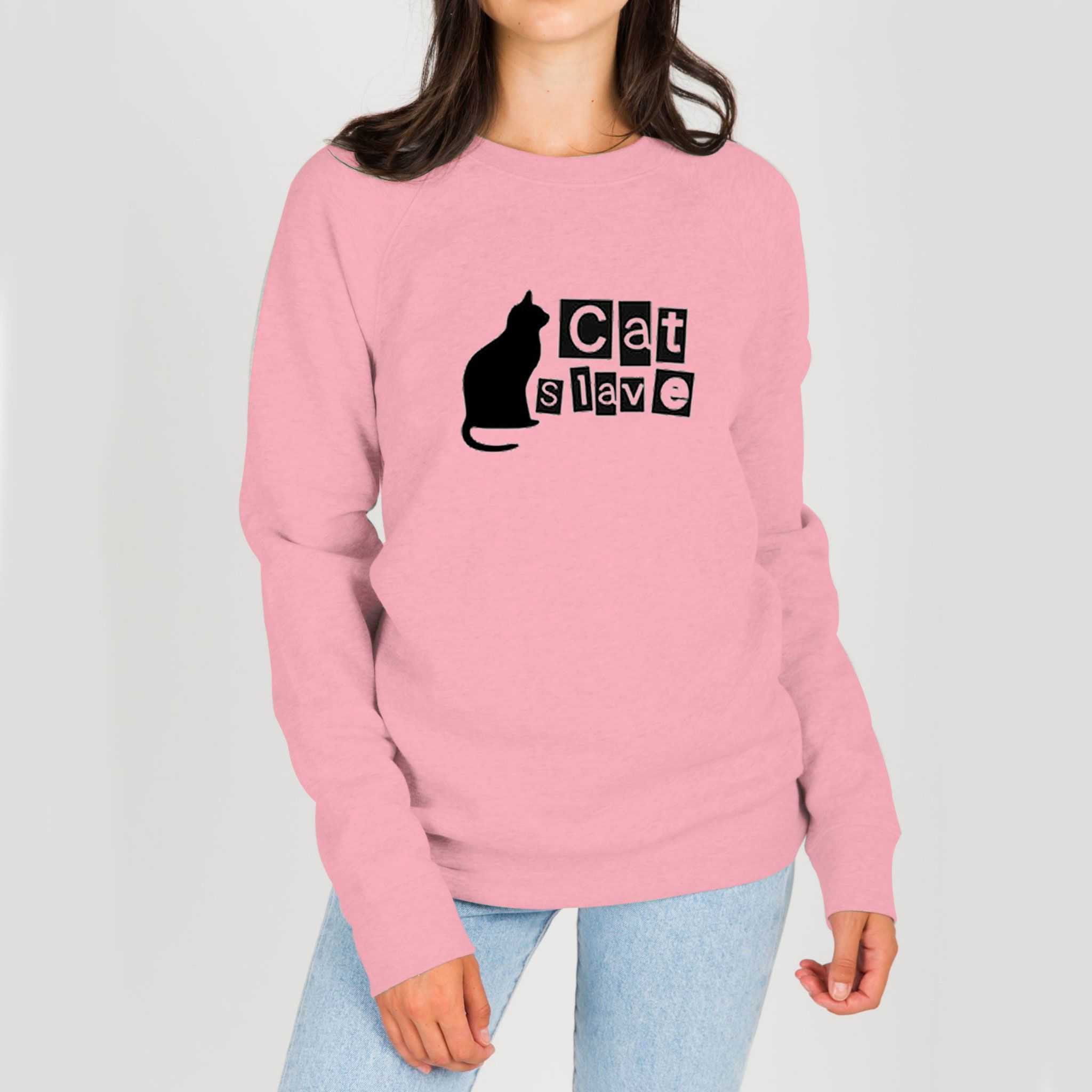 Cat-Slave-Youth-Tee-Pink-Sweatshirt Cat-Slave-Youth-Tee-Pink-Sweatshirt