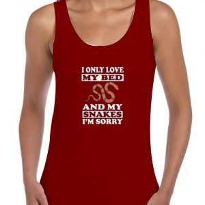 I-Only-Love-My-Snakes-And-My-Bed-Maroon-Tank-Top