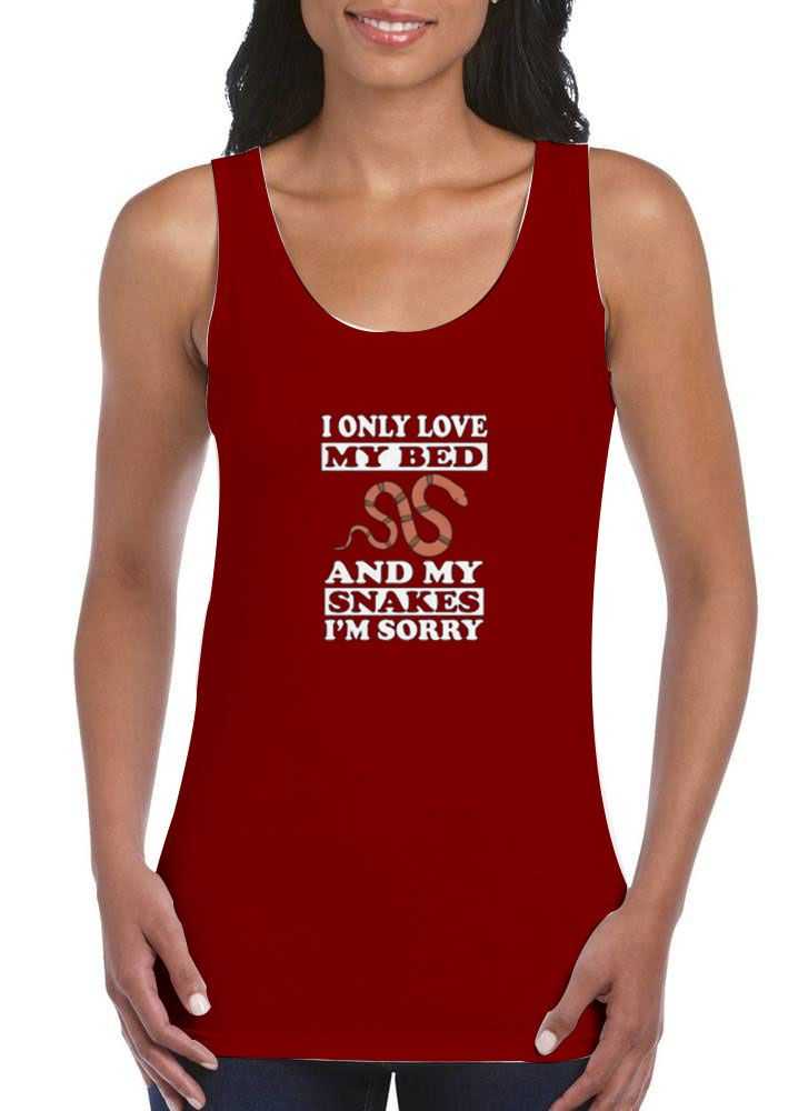 I-Only-Love-My-Snakes-And-My-Bed-Maroon-Tank-Top I-Only-Love-My-Snakes-And-My-Bed-Maroon-Tank-Top