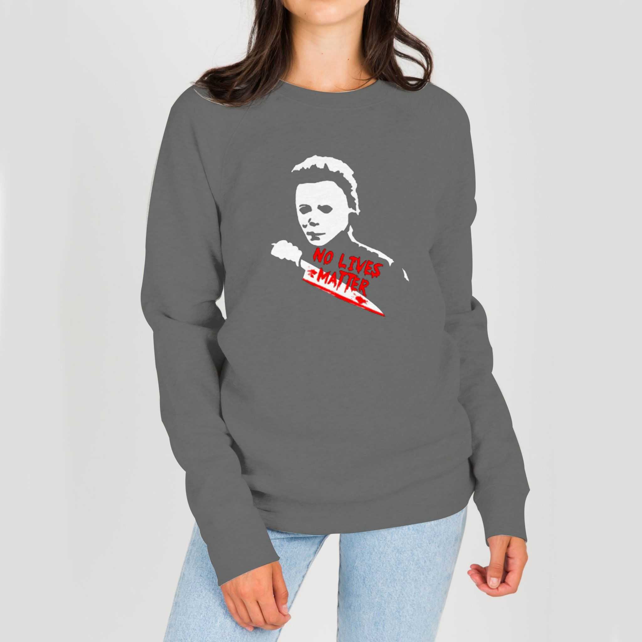 Michael-Myers-No-Lives-Matter-Gray-Sweatshirt Michael-Myers-No-Lives-Matter-Gray-Sweatshirt