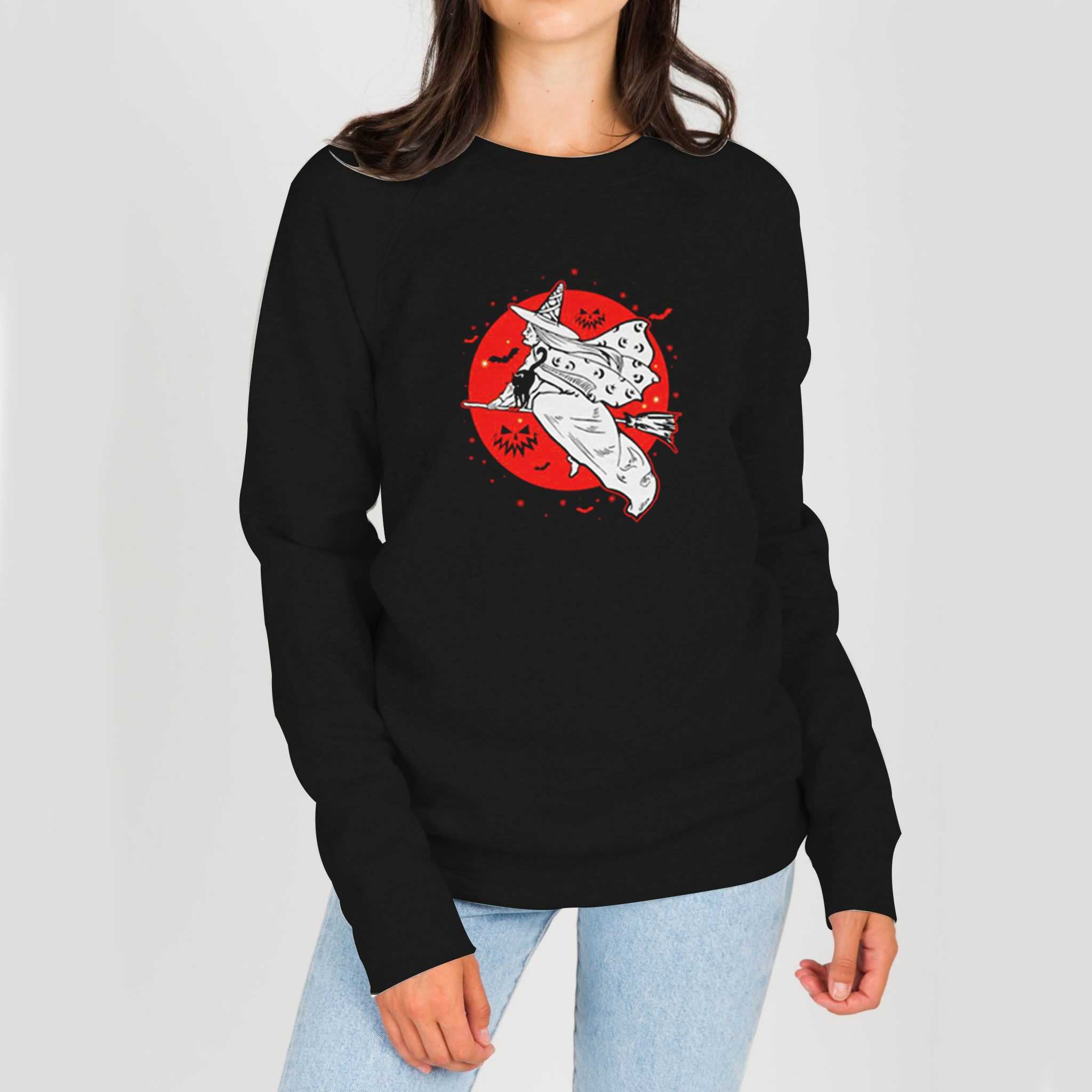 The-Witch's-Moon-Halloween-Black-Sweatshirt The-Witch's-Moon-Halloween-Black-Sweatshirt