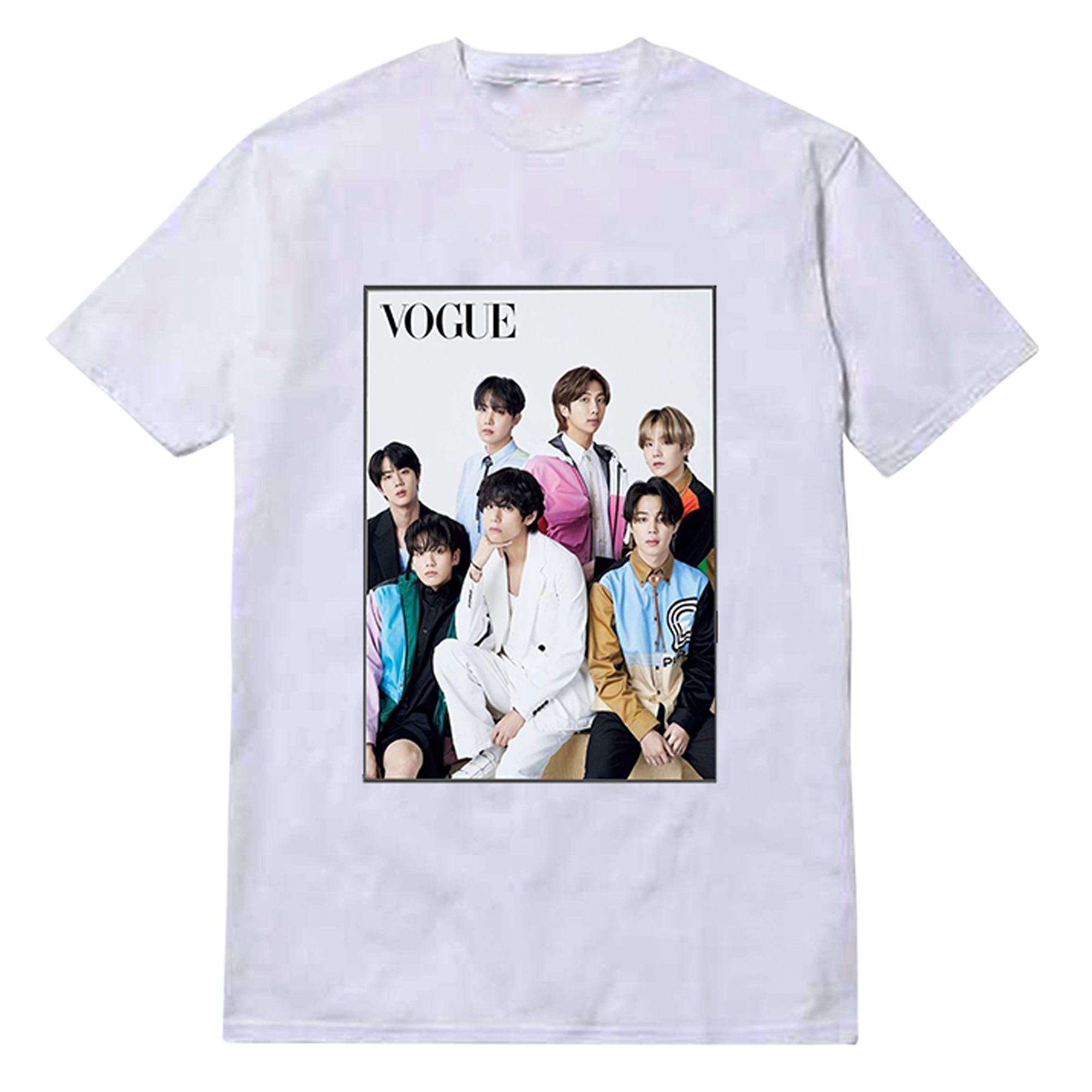 Korean K-POP BTS Vogue Poster Member T-Shirt Korean K-POP BTS Vogue Poster Member T-Shirt