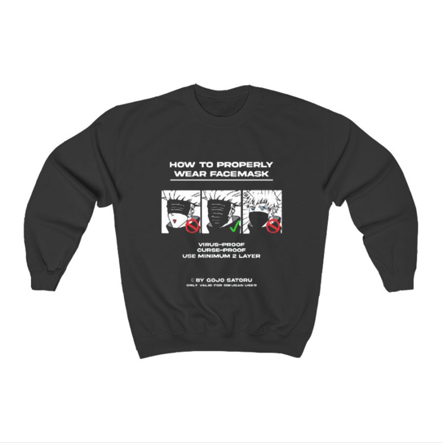Jujutsu Kaisen Gojo Satoru Wear Facemask Parody Sweatshirt Jujutsu Kaisen Gojo Satoru Wear Facemask Parody Sweatshirt