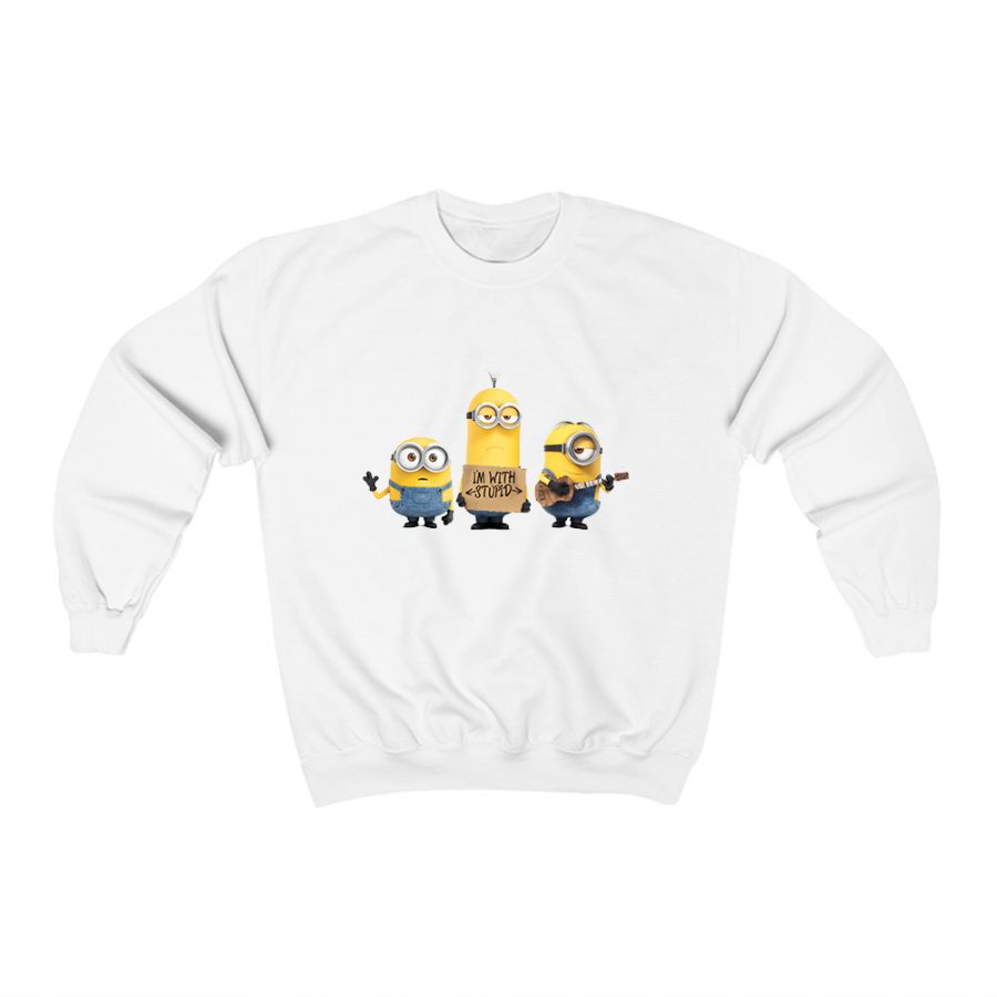 Despicable Me Minion I’m With Stupid Sweatshirt Despicable Me Minion I’m With Stupid Sweatshirt