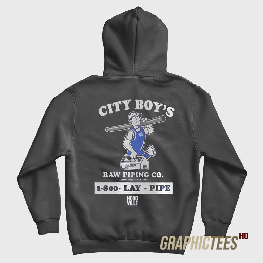 City Boy's Raw Piping Co Hoodie City Boy's Raw Piping Co Hoodie