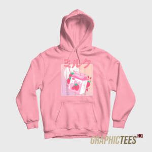 Japanese Kawaii Strawberry Milk Shake Carton Hoodie