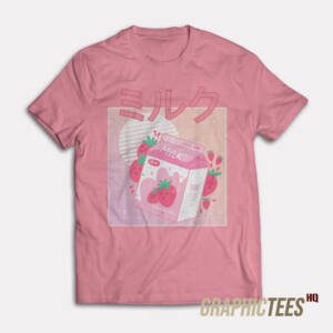 Japanese Kawaii Strawberry Milk Shake Carton T-Shirt