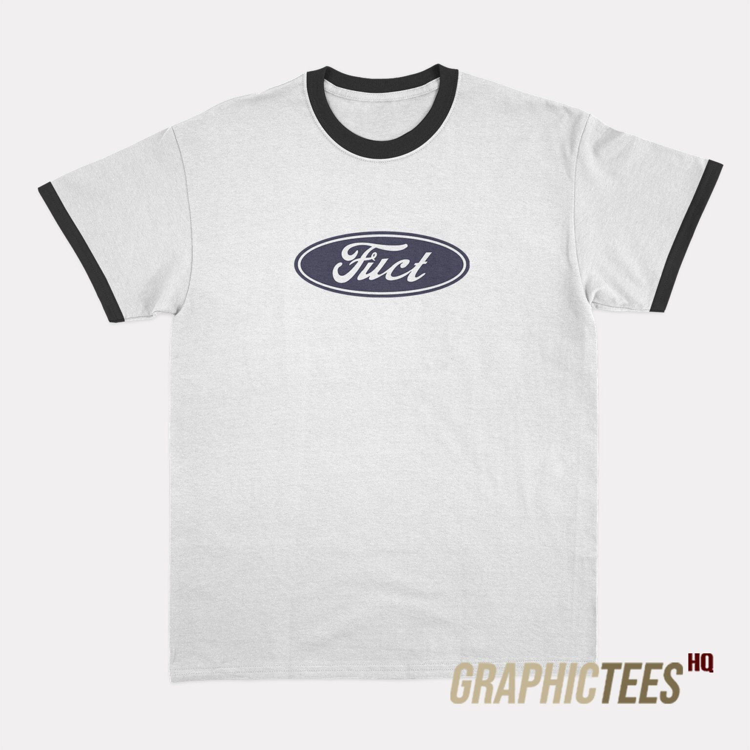 Fuct SSDD F Oval Logo Ringer T-Shirt Sale Graphicteeshq.com