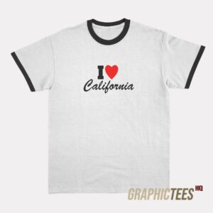 I Love California Ringer T-Shirt