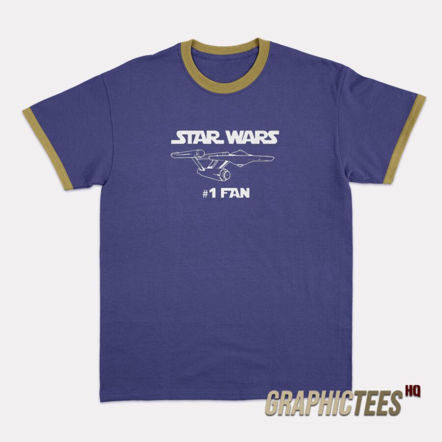 Star Wars #1 Fan Mashup Star Trek Ringer T-Shirt Star Wars #1 Fan Mashup Star Trek Ringer T-Shirt